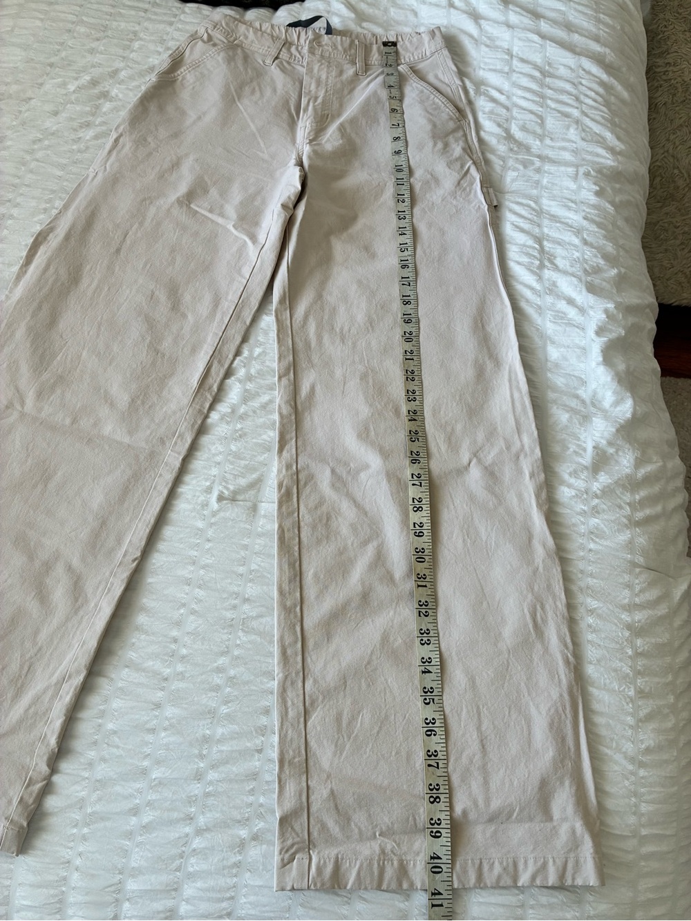 Vuori Getaway Wide Leg Pants in Milkweed Cream Size Small - Picture 9 of 10